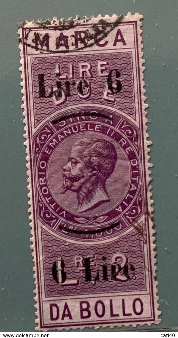 MARCHE DA BOLLO PER CAMBIALI 1866 - LIRE 6 / 2 - Steuermarken