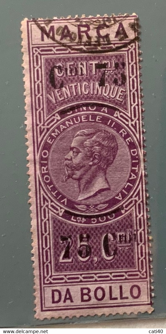 MARCHE DA BOLLO PER CAMBIALI 1866 - CENT.75/25 - Steuermarken