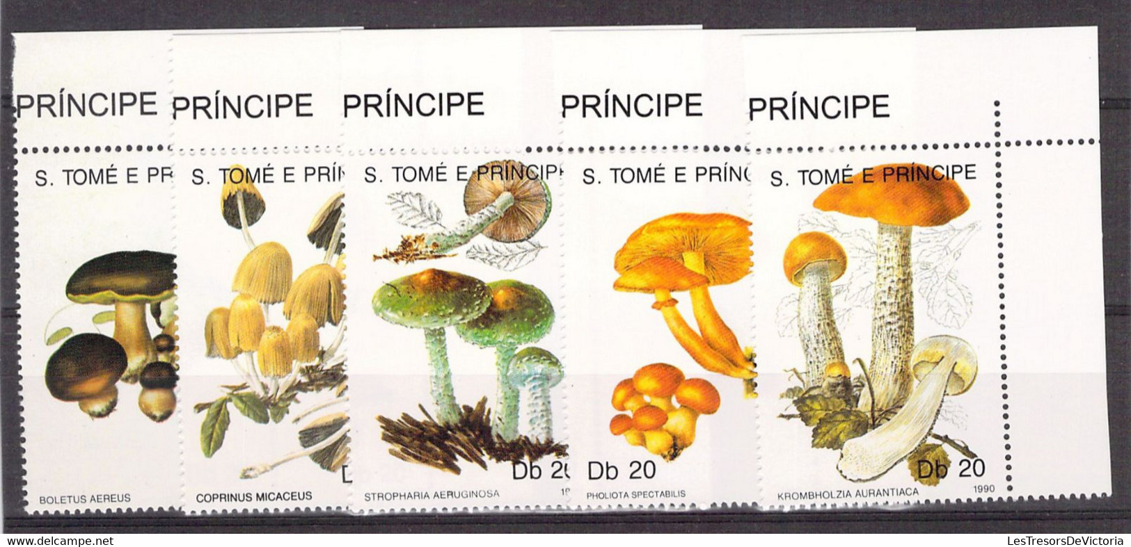 Lot Timbres Et Blocs Thème Champignon - Mushroom - S Tome E Principe - Funghi