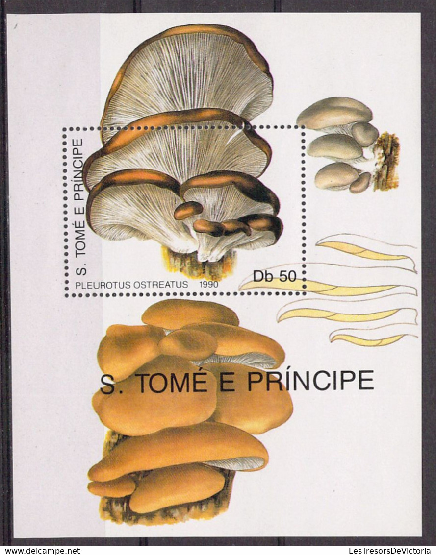 Lot Timbres et blocs thème champignon - Mushroom - S Tome e principe