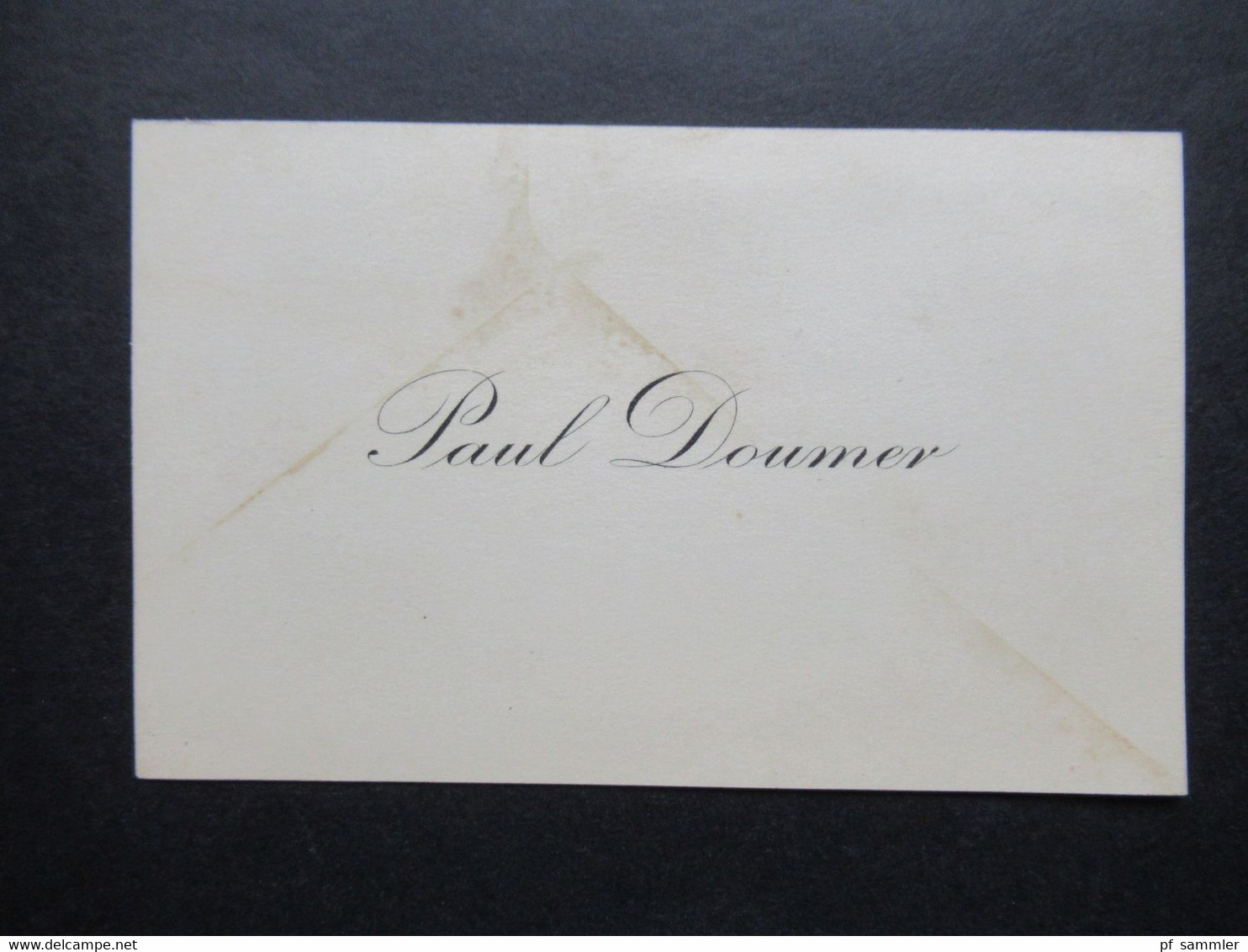 Frankreich Alte Originale Visitenkarte Paul Doumer Vorletzter Präsident Der Dritten Republik (1931–1932) - Visiting Cards