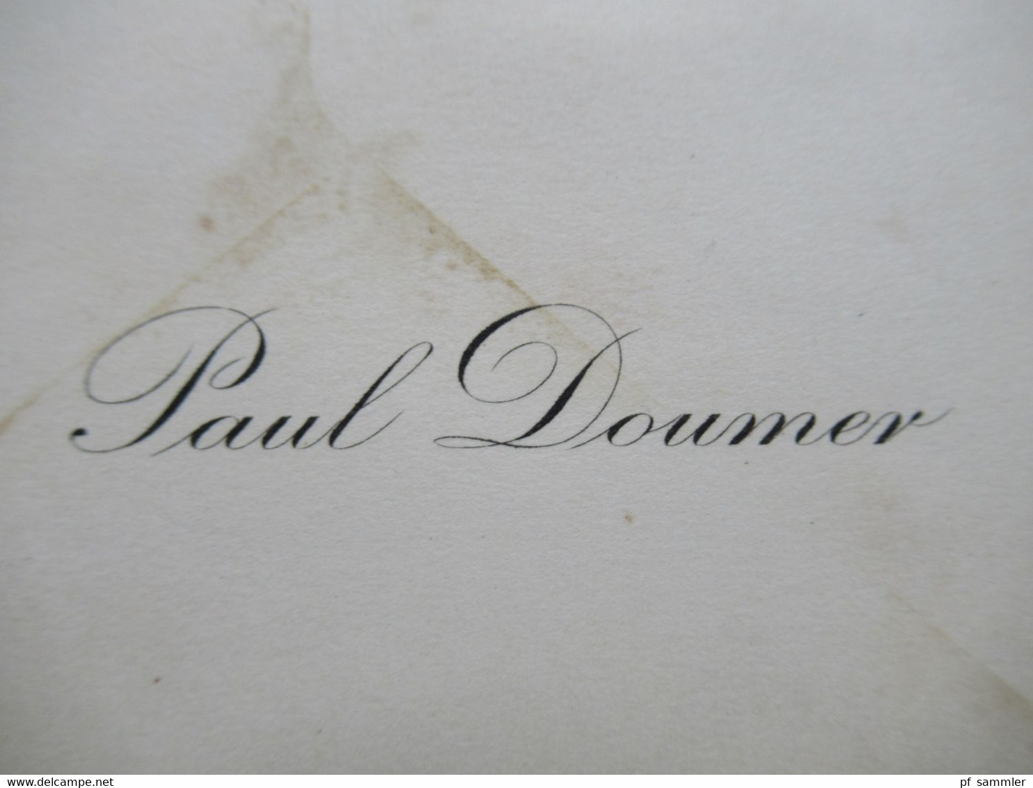 Frankreich Alte Originale Visitenkarte Paul Doumer Vorletzter Präsident Der Dritten Republik (1931–1932) - Cartes De Visite