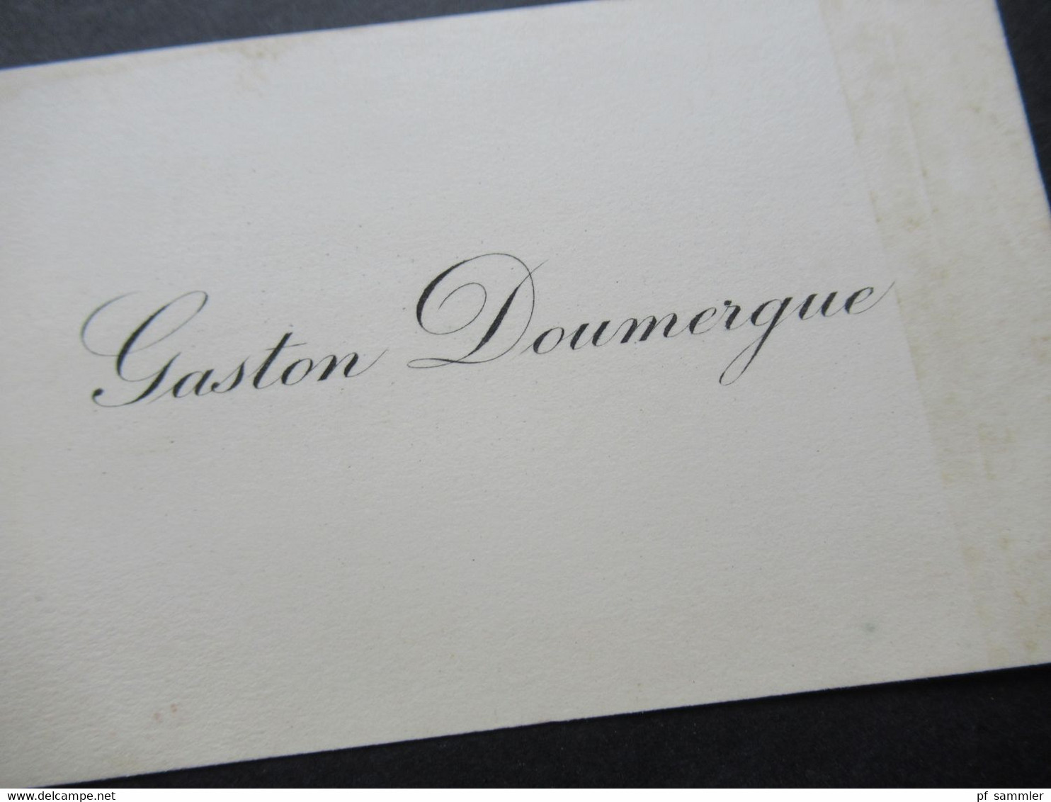 Frankreich Alte Originale Visitenkarte Gaston Doumergue Präsident Der Dritten Republik. - Cartes De Visite