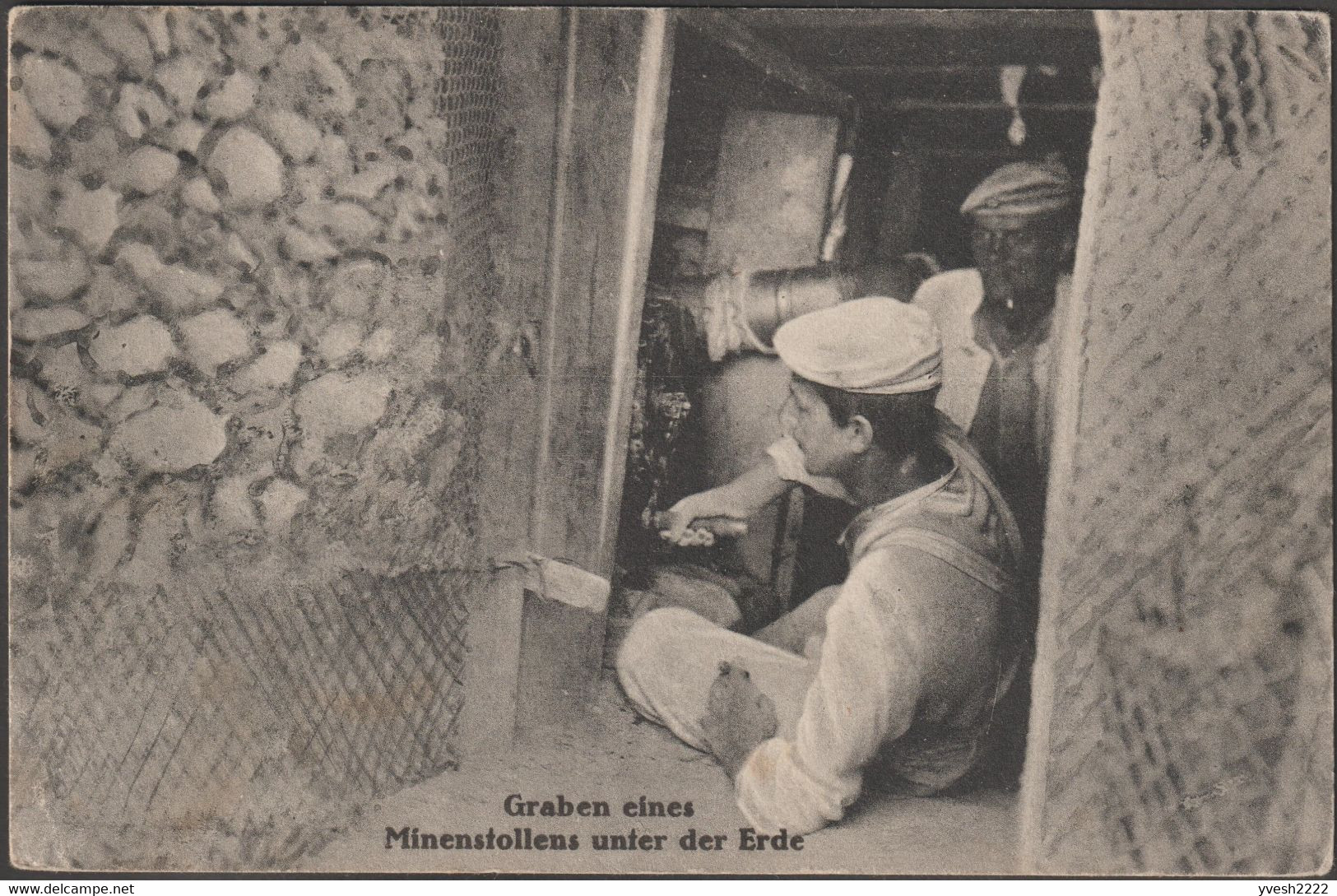 Allemagne 1916. Carte De Franchise Militaire.  Creusement D'un Tunnel De Mine Sous Terre, Extension D'un Tunnel Minier - Autres & Non Classés