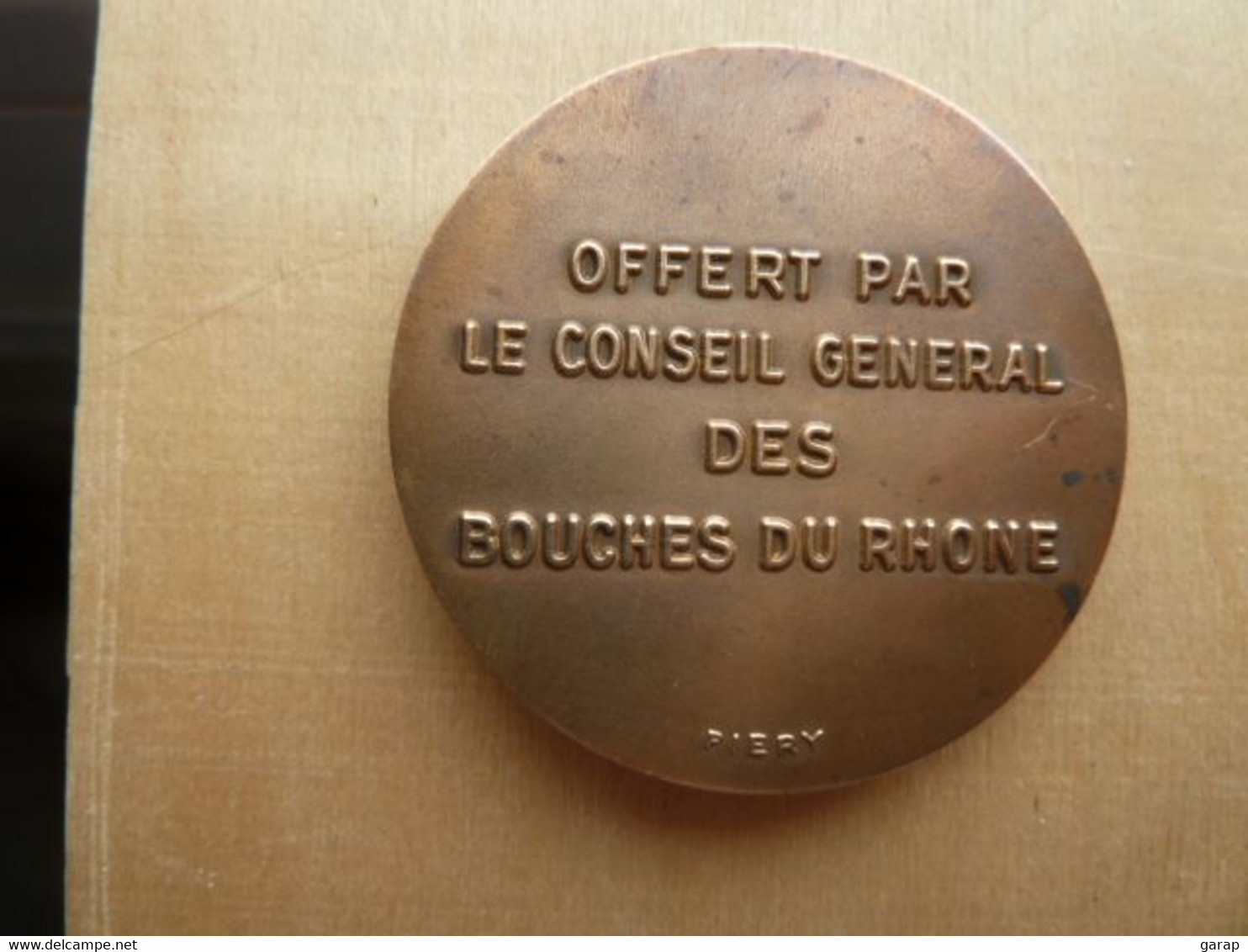 DA-056 Médaille Bronze ( Sur Tranche) Gravée Piery, TYA éditeur ,Brimeur Offerte Par Le Conseil Général Des B.du Rhône - Pétanque