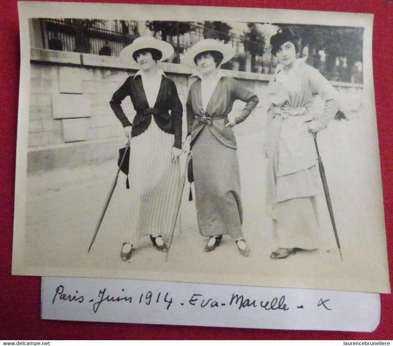 (75) - PARIS  JUIN  1914 -  EVA LAUNAY - MARCELLE - X - Personnes Identifiées