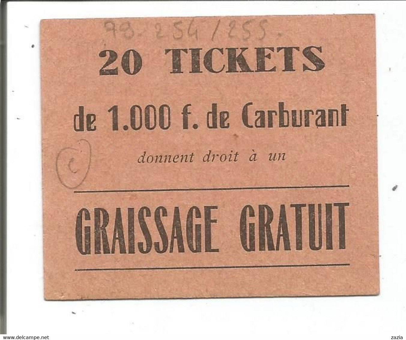 79.254/  PARTHENAY - Tickets ESSO SERVICE GAUD - Parthenay