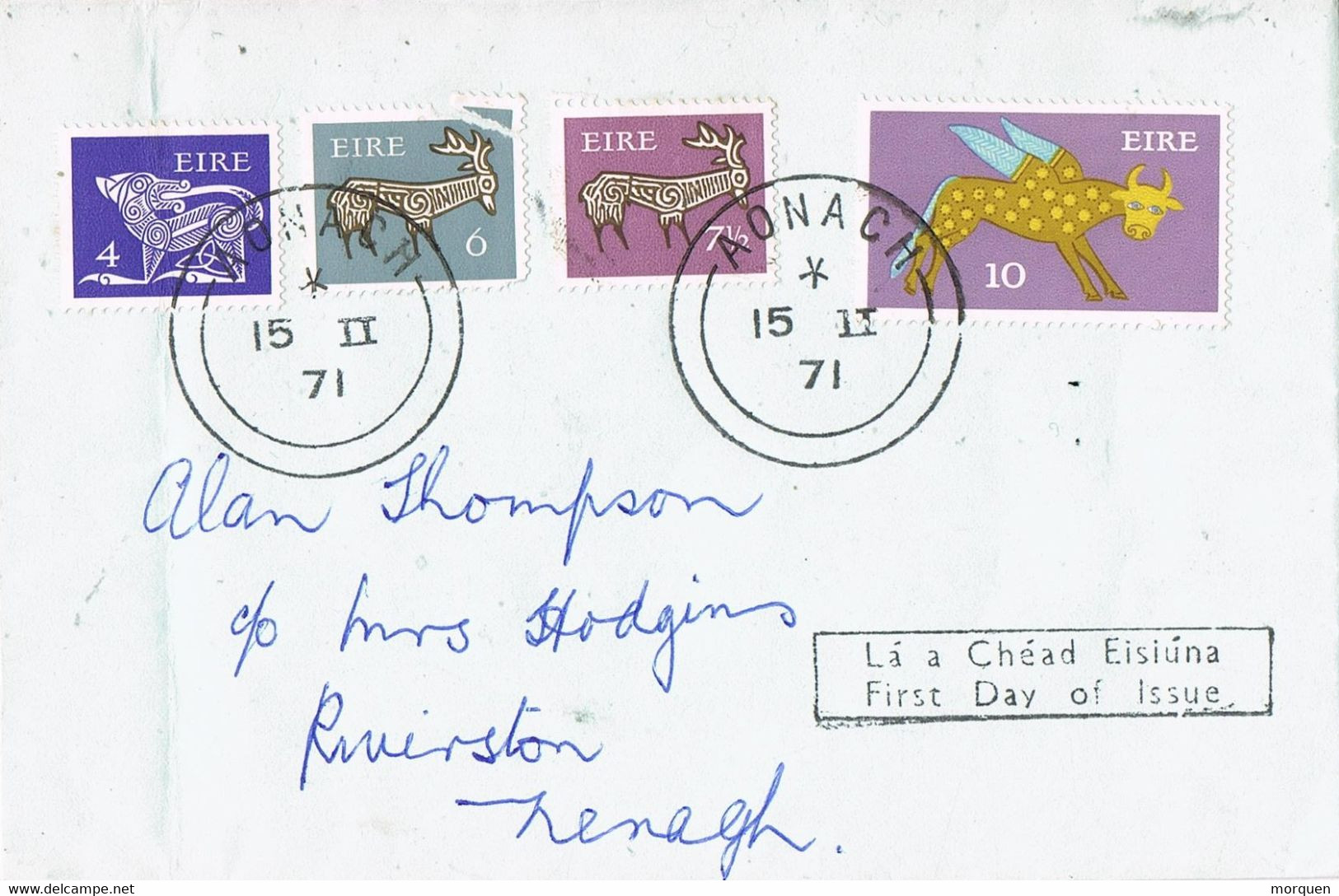 44131. Carta NENAGH (Eire) Irlanda 1971. Fechador Post Mark AONACH - Covers & Documents