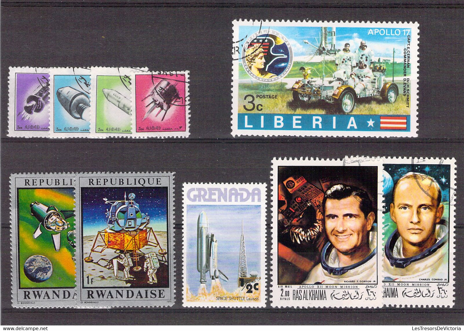 Lot De Timbres Thème Espace Du Libéria - Maldives - Pologne - Rwanda - RDC -Espagne - Russie - Canada - Other & Unclassified