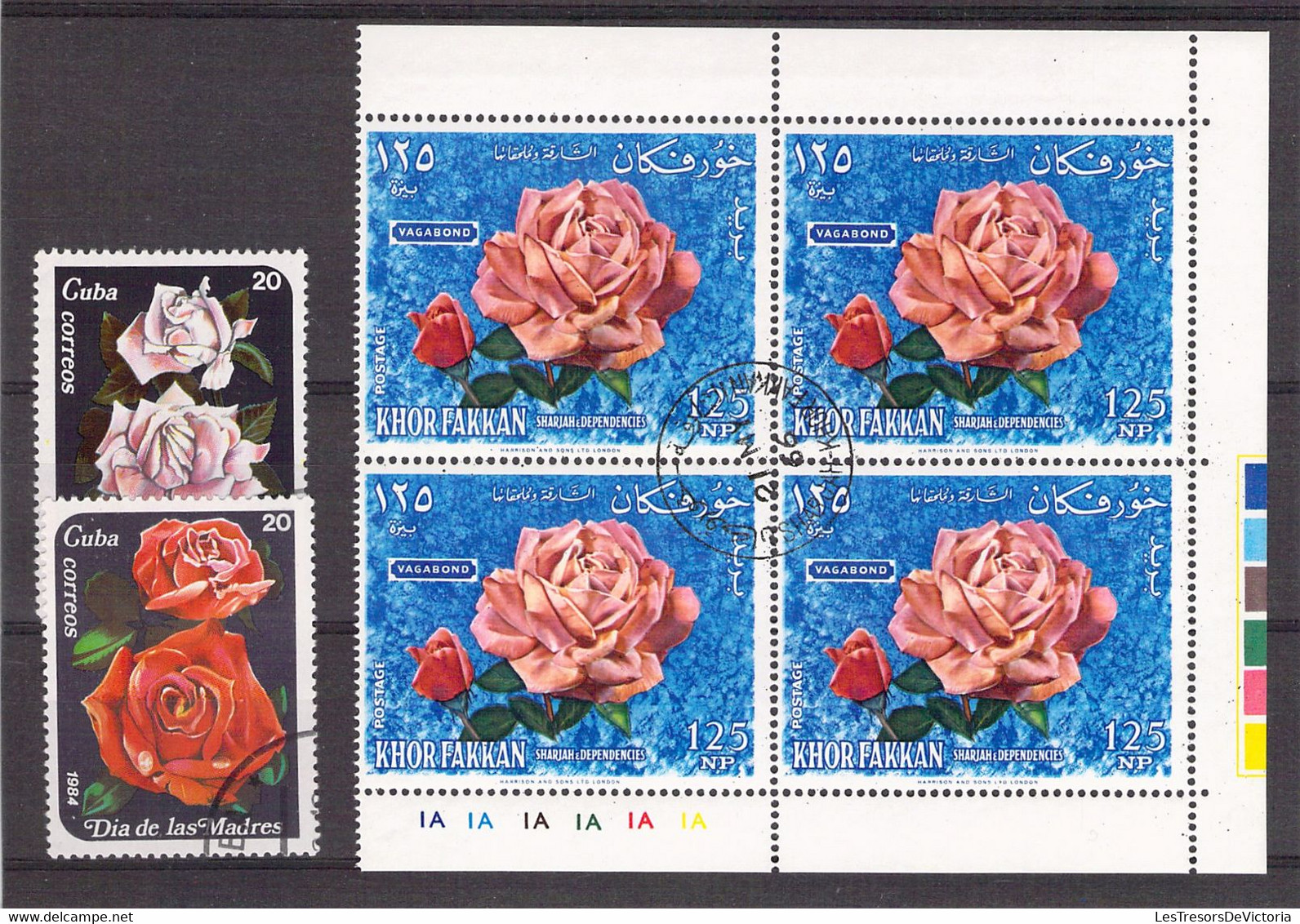 Lot De Timbres Thème Fleurs Roses -  USA - Cuba - Turquie Etc. - Rozen