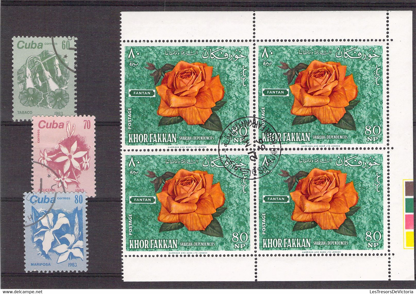 Lot De Timbres Thème Fleurs Roses -  USA - Cuba - Turquie Etc. - Rozen