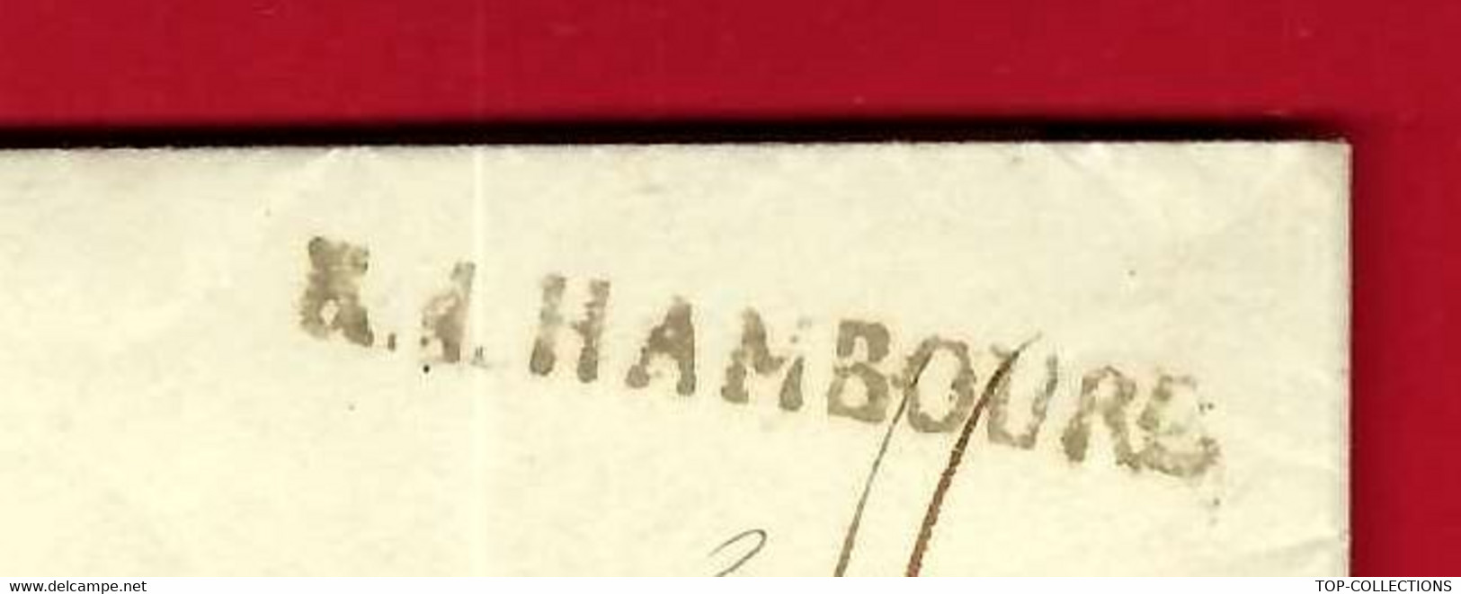 JUDAICA 1811 Hambourg Ville Hanséatique Rücker & Westhalen => Le Havre Foache Armateur PRET SUCRERIE EICHHOFF - Historische Documenten