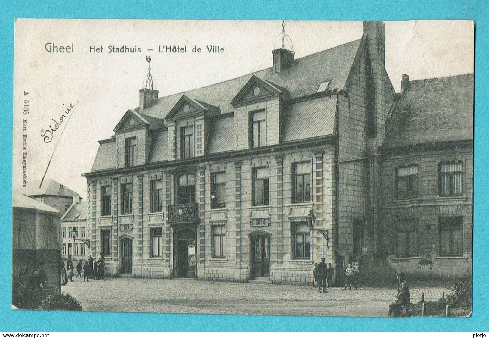 * Geel - Gheel (Antwerpen - Anvers) * (A 5135, Edit Emile Raeymaekers) Stadhuis, Hotel De Ville, Animée, Unique, Old - Geel