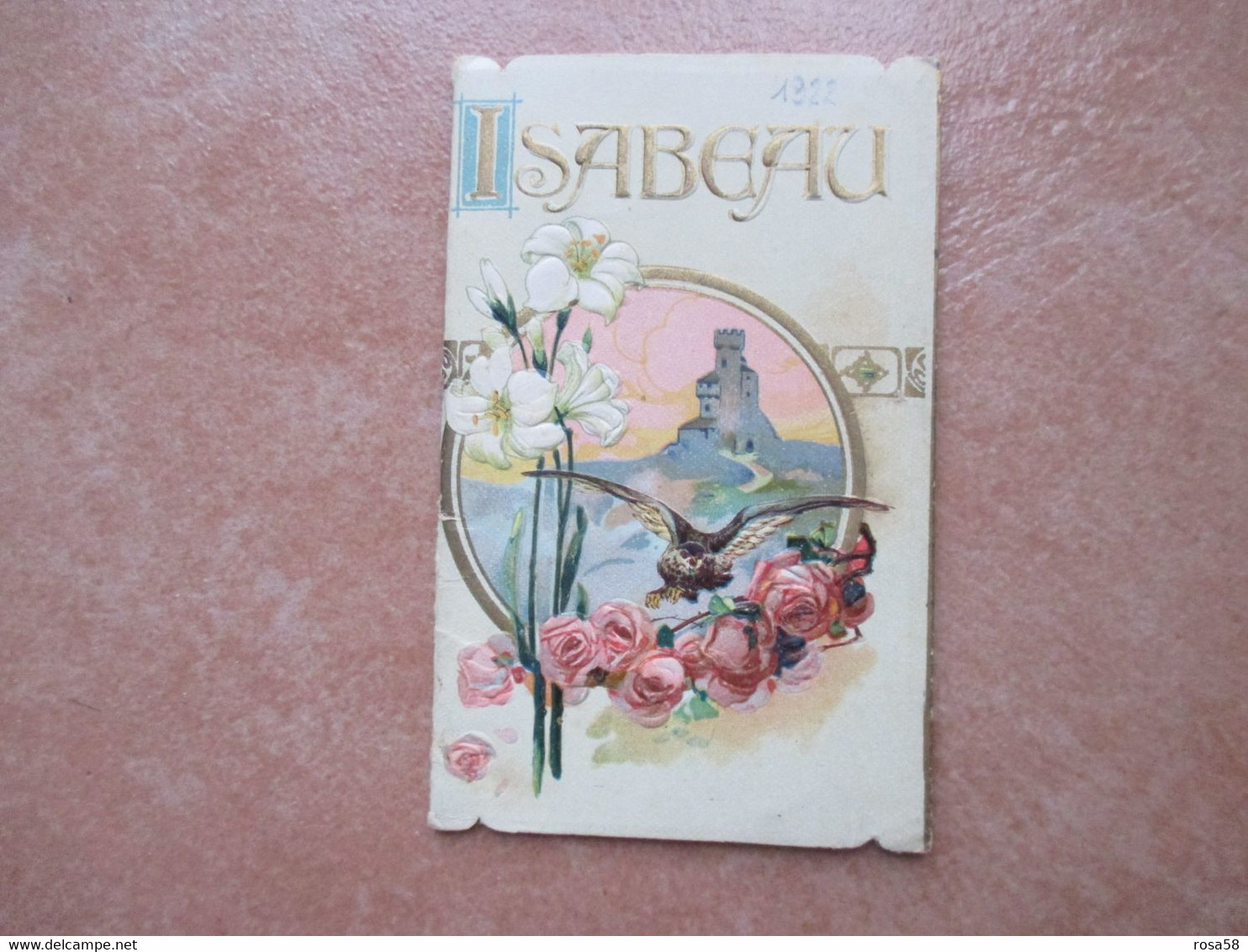 Calendarietto 1922 ISABEAU Re Raimondo Stampa A Rilievo  Motivo Floreale - Petit Format : 1921-40