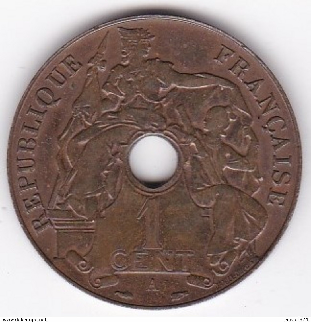 Indochine Française. 1 Cent 1938 A Paris. En Bronze, Lec# 99, Sup /XF - Französisch-Indochina