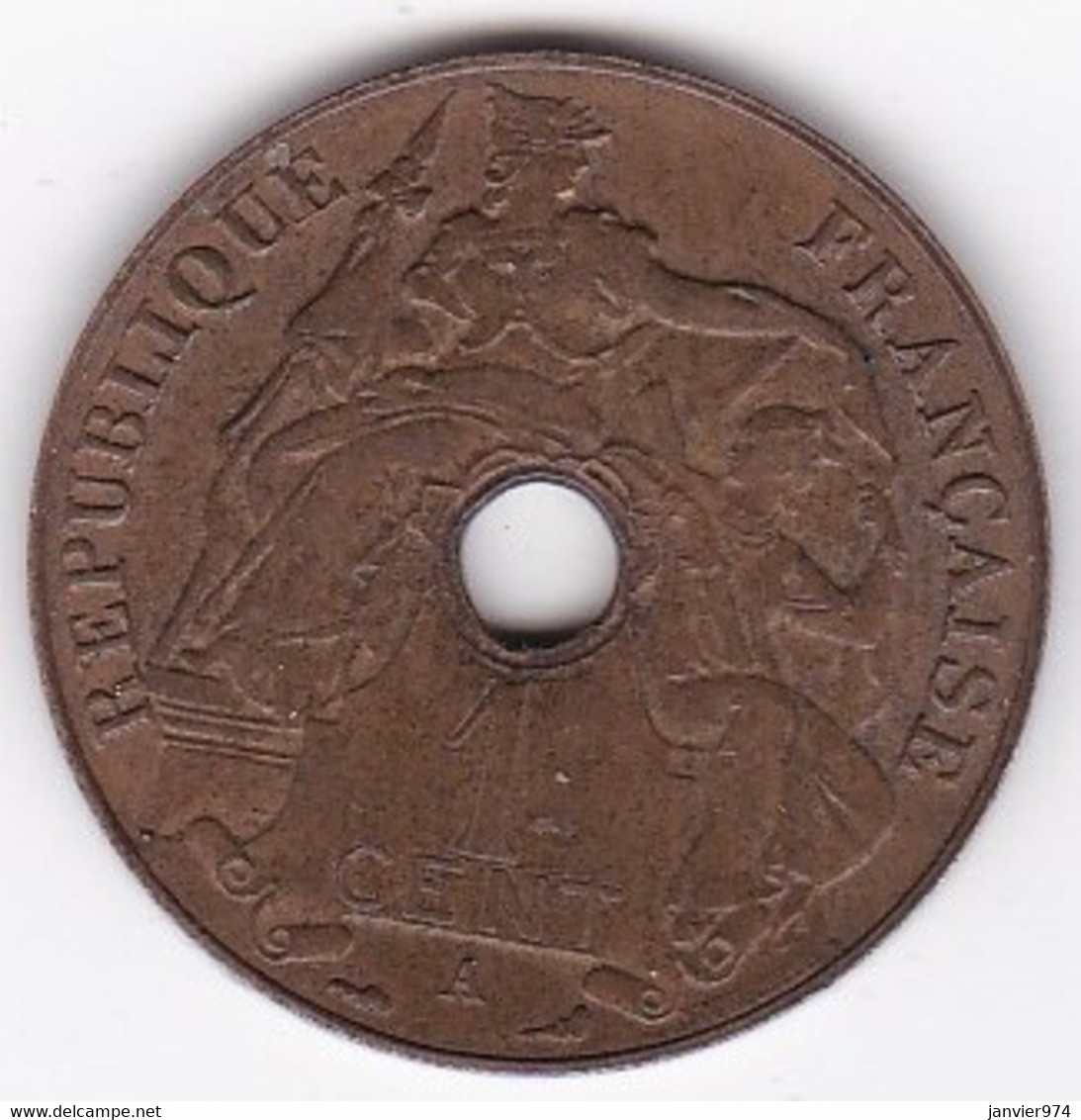 Indochine Française. 1 Cent 1920 A Paris. En Bronze, Lec# 80, Sup /XF - French Indochina