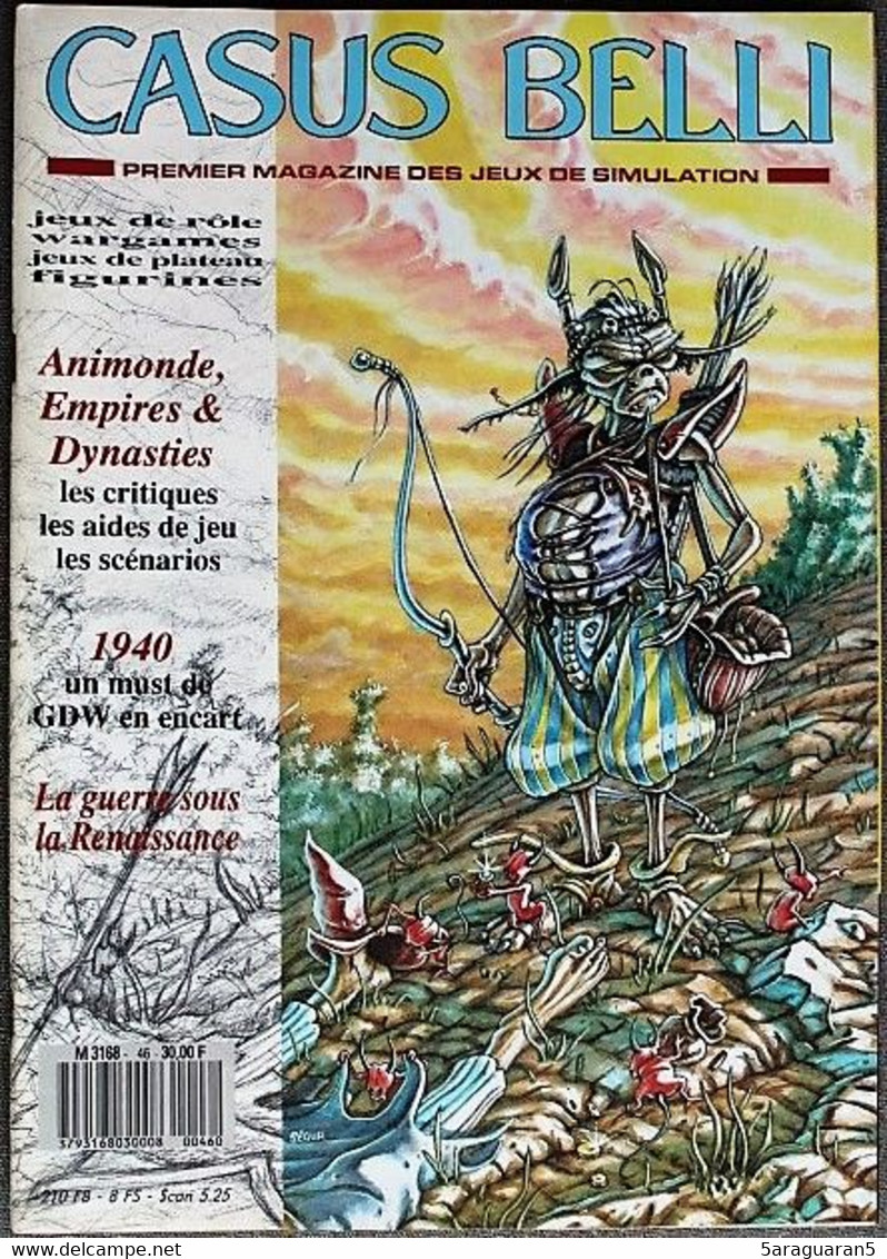 MAGAZINE - CASUS BELLI - Numéro 46 - 1988 Avec Encart / Wargame Complet 1940 - Plays Of Role