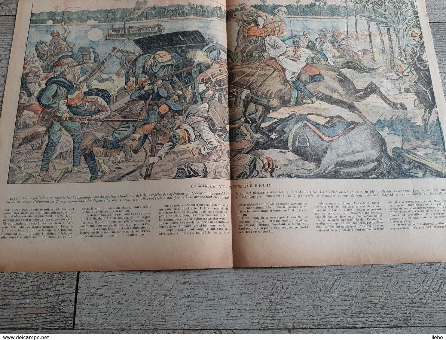 L'illustré National N°123 Caricature L'aviateur Guynemer Marche Sur Bagdad  Ww1 Guerre - Le Petit Journal