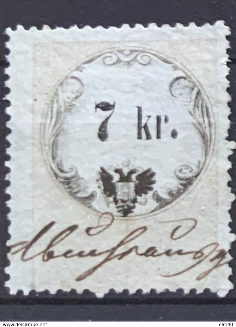 AUSTRIA  STEMPELMARKE MARCHE DA BOLLO  - 7 Kr - Revenue Stamps