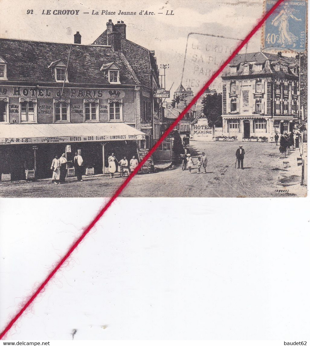 CP 80 -  LE CROTOY   -    La Place Jeanne D'Arc - Le Crotoy