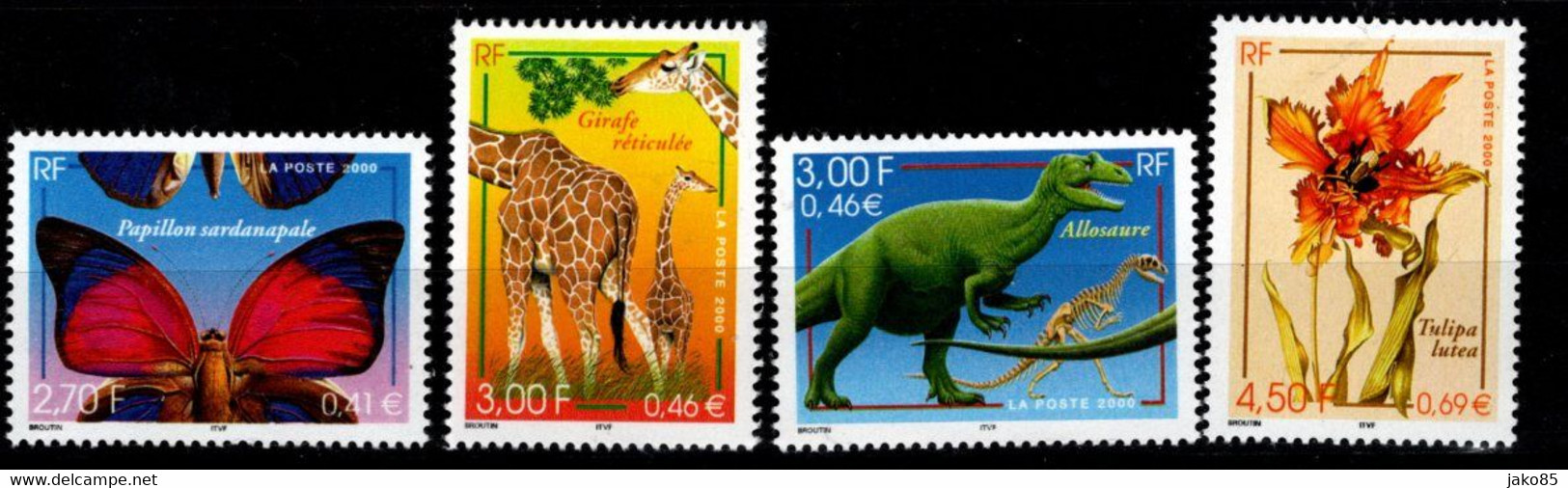 - FRANCE - 2000 - YT N°3332 / 3334 - ** - Faune Et Flore - TB - Unused Stamps