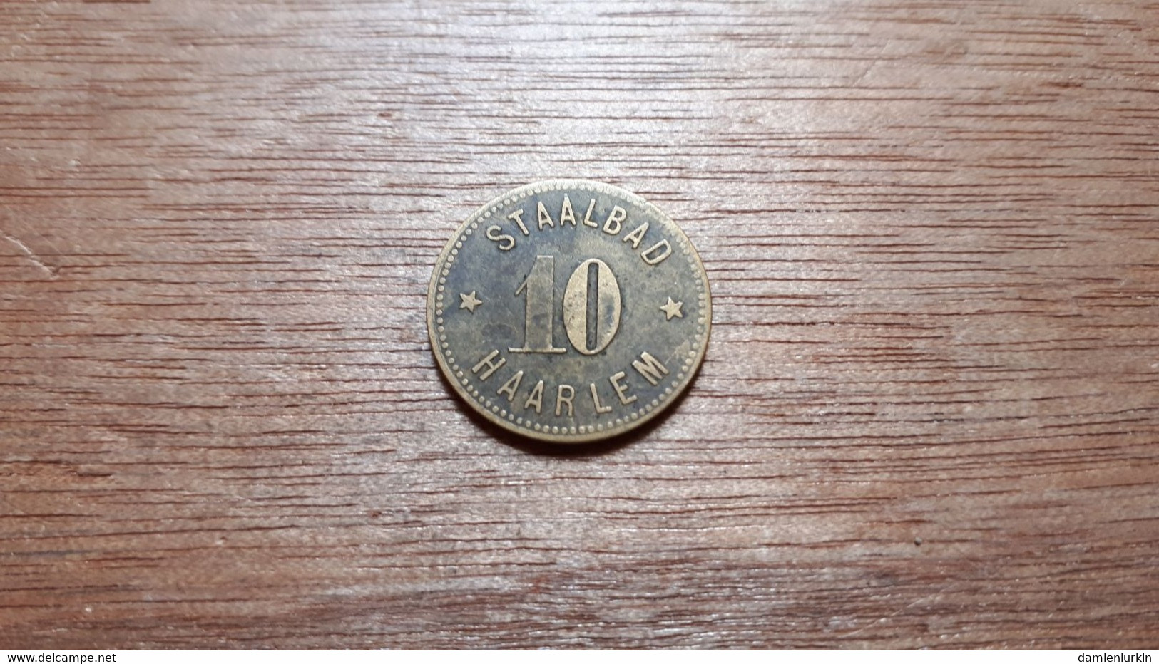 PAYS-BAS HAARLEM JETON 10 CENTS 0.10G  STAALBAD HAARLEM MAISON OUVERTE LE 29 OCTOBRE 1895 JUSQU'EN 1932 LIRE DESCRIPTIF - Profesionales/De Sociedad