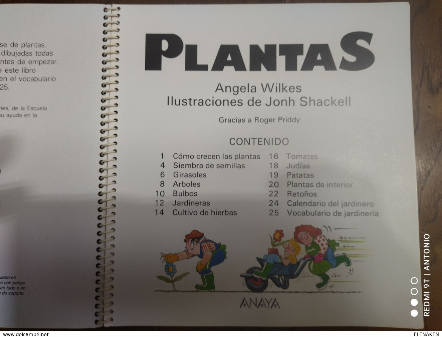 Libro Actividades Sencillas Plantas Ediciones Generales Anaya, Muy Bonito.24 Páginas, Usado, Pero Como Nuevo, Una Infima - Juniors