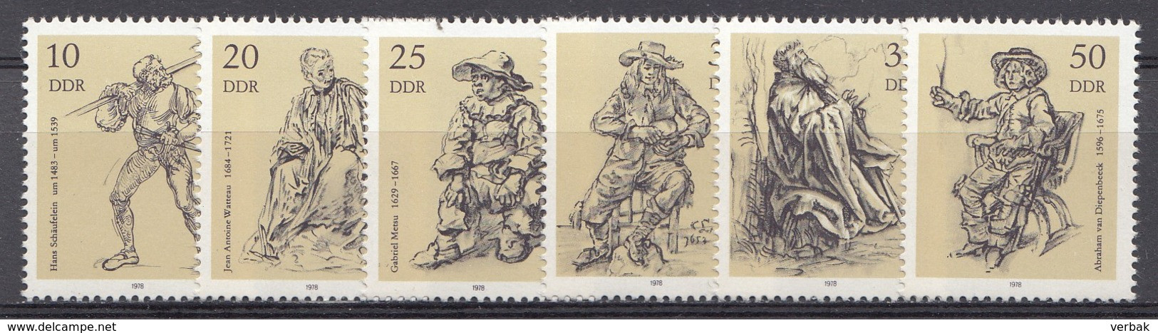 DDR 1978  Mi.nr: 2347-2352 Kupferstichkabinett...  Neuf Sans Charniere /MNH / Postfris - Unused Stamps