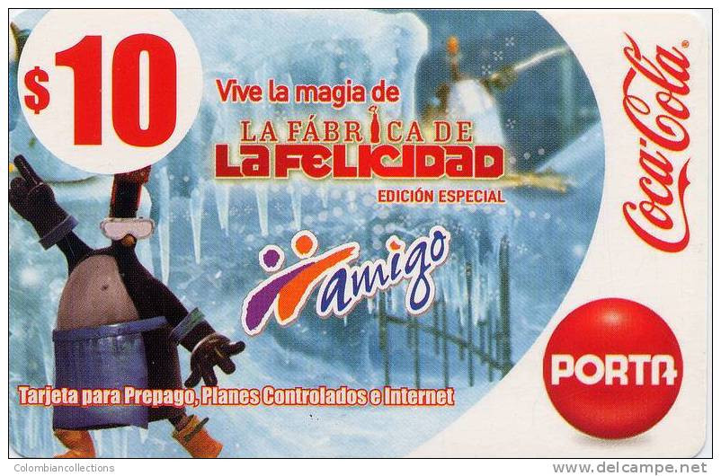 Lote TTE10, Ecuador, Tarjeta Telefonica, Phone Card, Porta, Coca Cola, Coke, Fabrica, 10 - Equateur