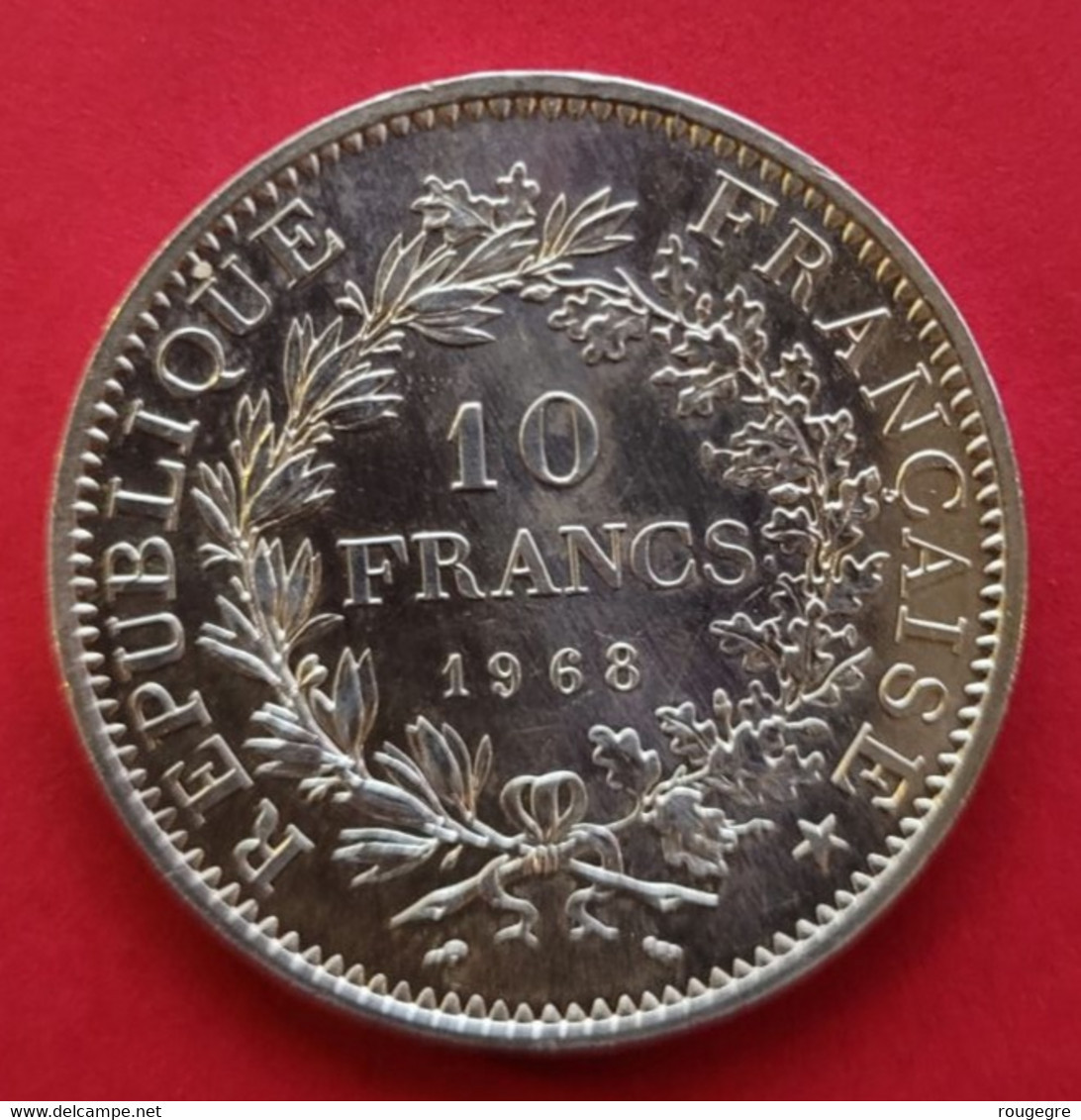 Belle Pièce 10 Francs Hercule Argent 1968 - Otros & Sin Clasificación