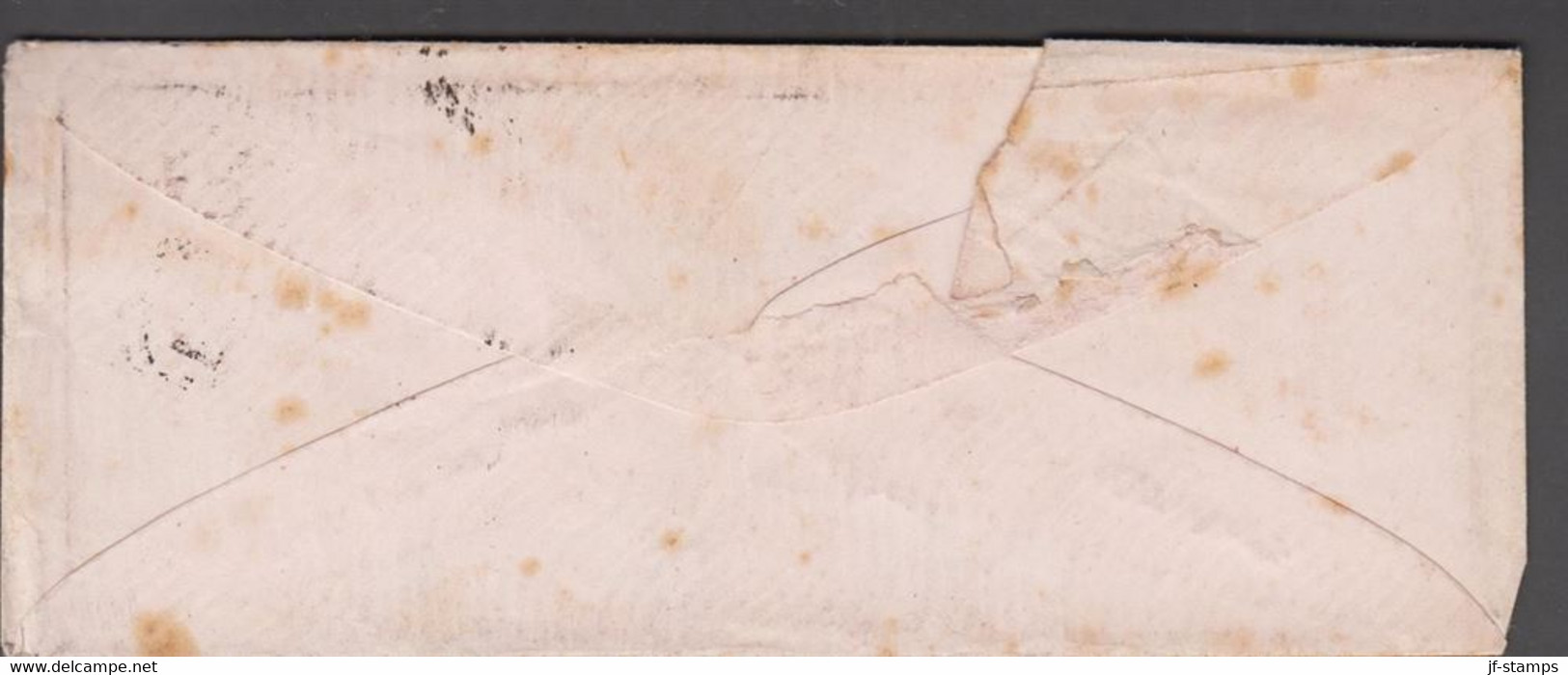 1864. DANMARK. 4 S On Small Cover From ODENSE 4 ? + Cancelled 51 To Captain Klüver 5th Regiments 2den Bata... - JF518195 - Lettres & Documents