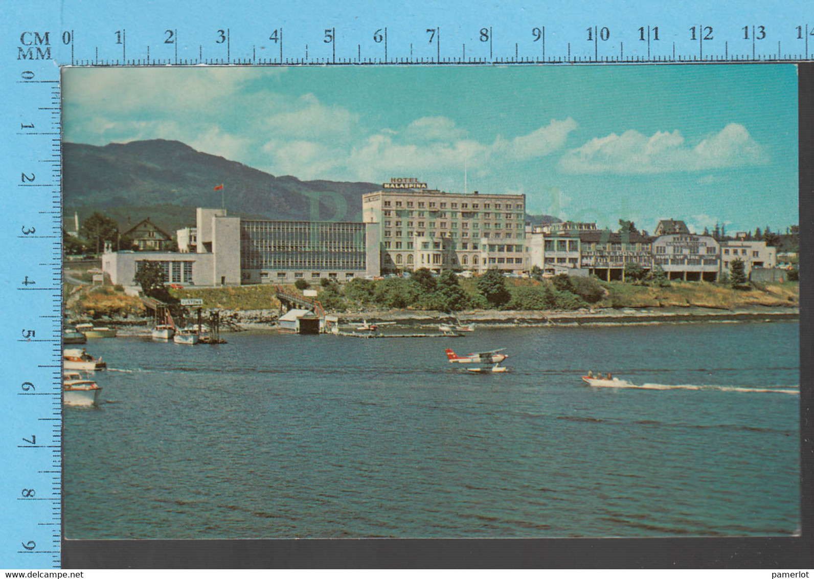 Postcard- Nanaimo, B.C. Canada, Harbour & Skyline, Hotel Malaspina, Hydravion -  Carte Postale - Nanaimo