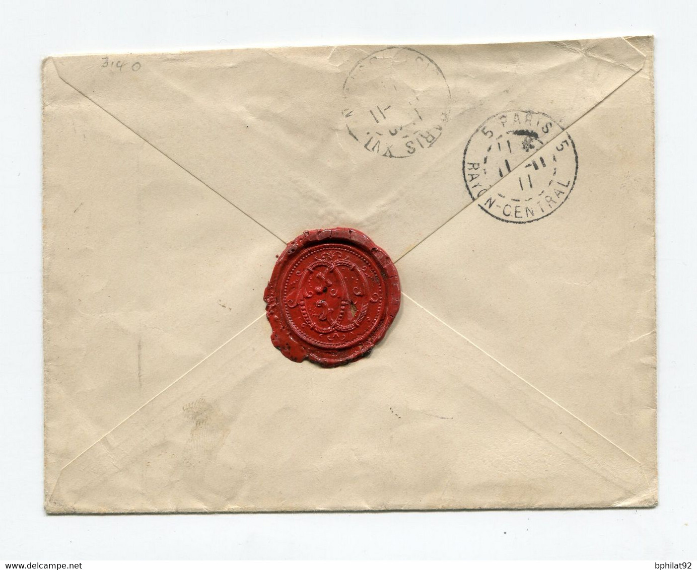 !!! LETTRE RECOMMANDEE DE CONSTANTINOPLE DE 1911 POUR PARIS - Storia Postale