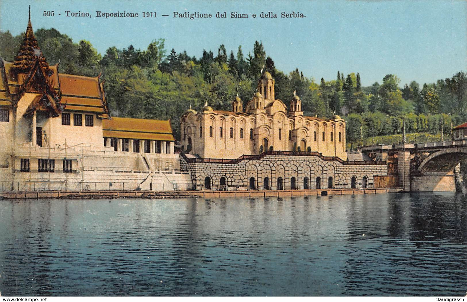 2905" TORINO-ESPOSIZIONE 1911 -PADIGLIONE  SIAM E SERBIA " - Mostre, Esposizioni