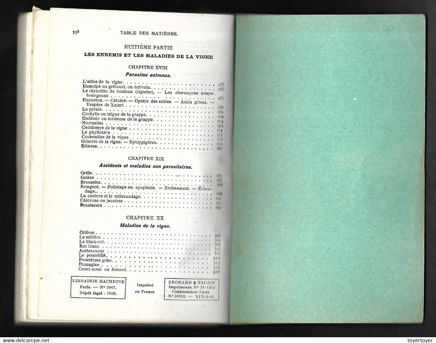 D525  Encyclopédie Des Connaissances Agricoles De E. Chancrin Sur La Viticulture De 1908 - Encyclopédies