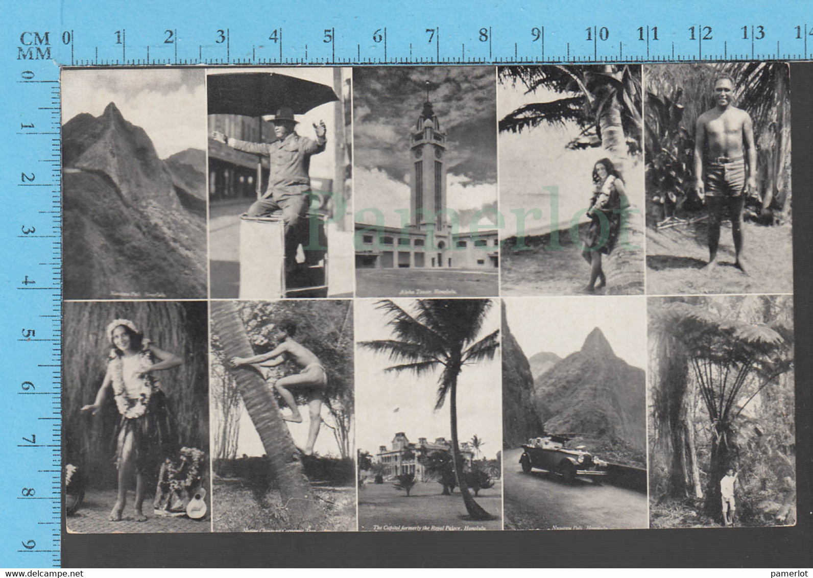 Postcard- Multi-view From Honolulu Hawaii USA (10  Stamps View )  -  Carte Postale - Honolulu