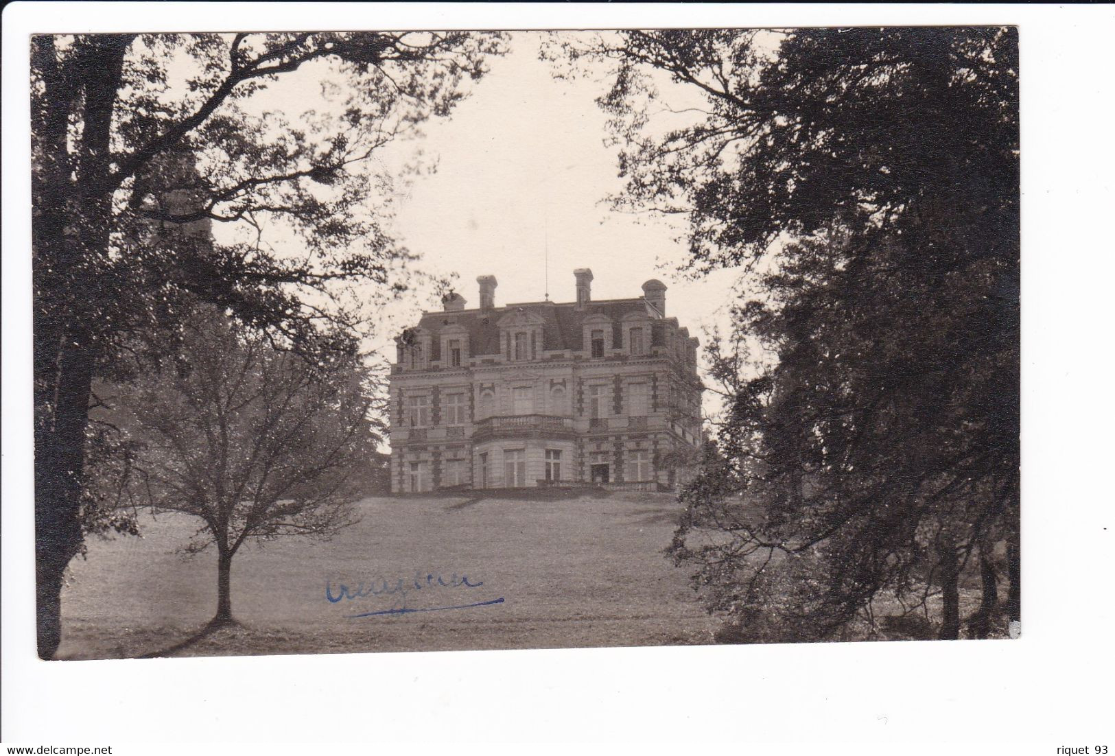 Carte Photo Du Château De Creuzeau Par Veigné - Autres & Non Classés