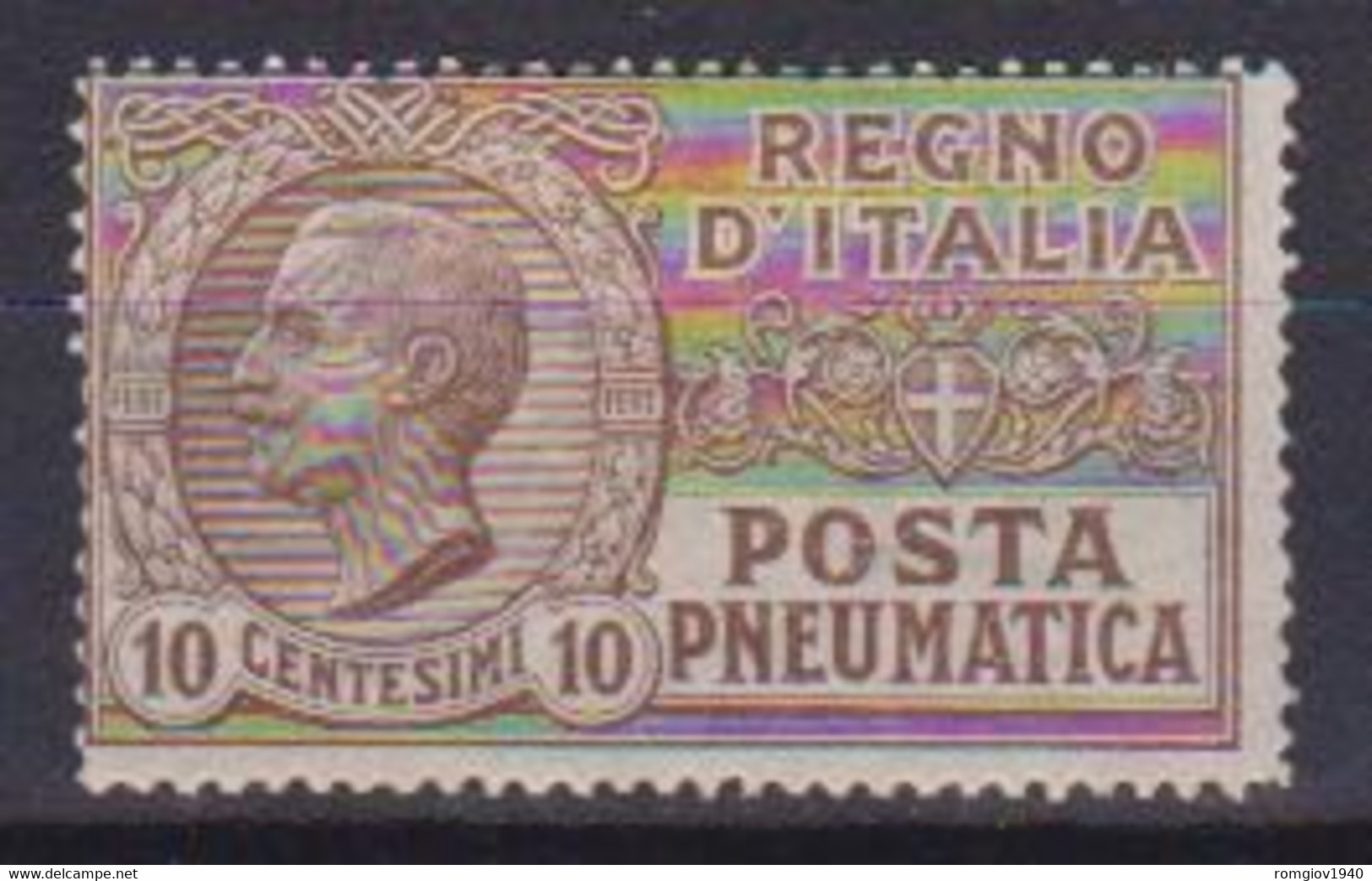 REGNO D'ITALIA POSTA PNEUMATICA 1913-1923 EFFIGE DI V.EMANUELE III SASS. 1 MLH VF - Pneumatic Mail