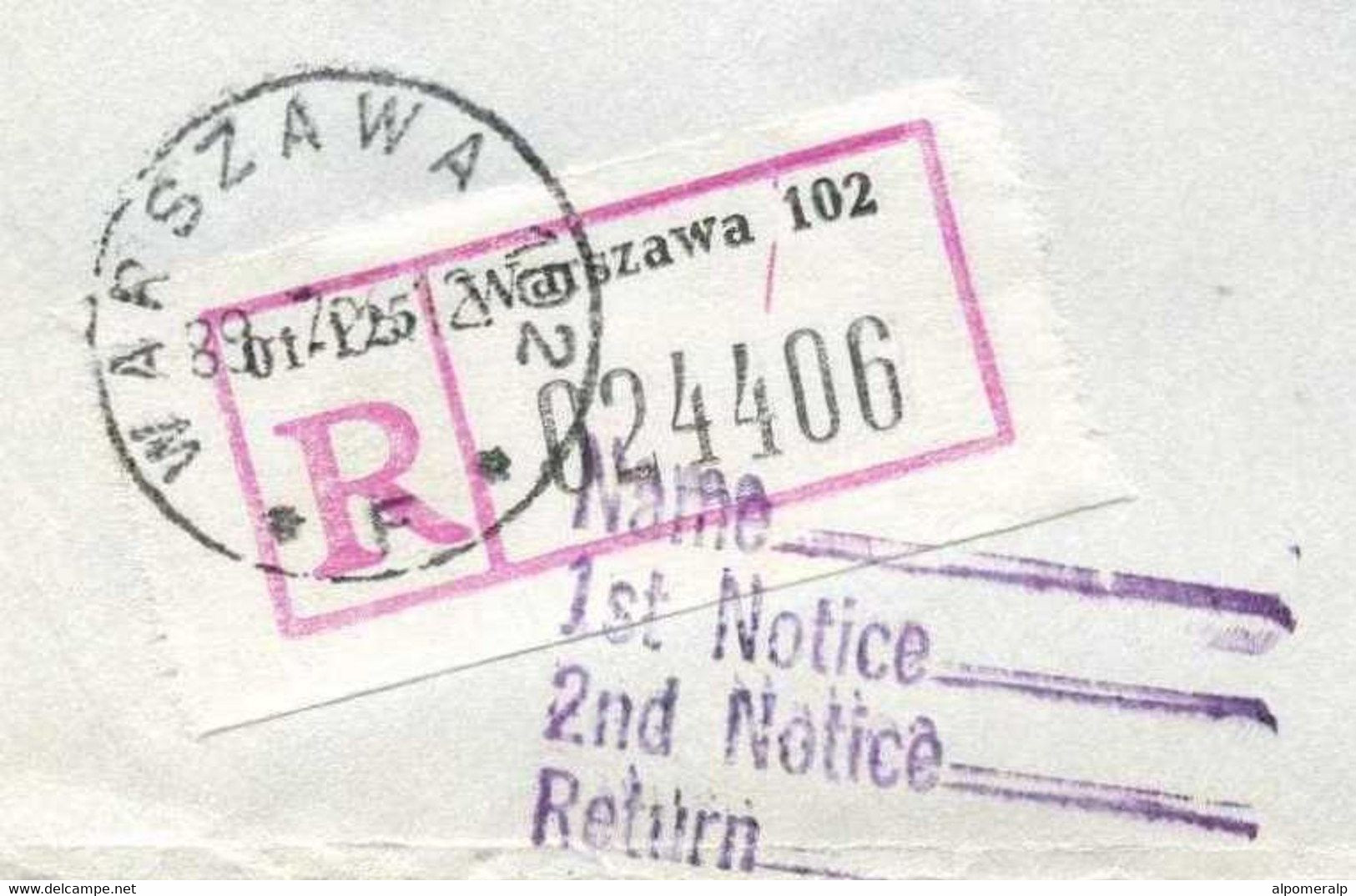 Poland Warszawa 1989 Mi 3223 WWII Stamp Airmail Registered Cover Used To Florida USA | Army, Battle Of Arnhem, Generals - Aviones