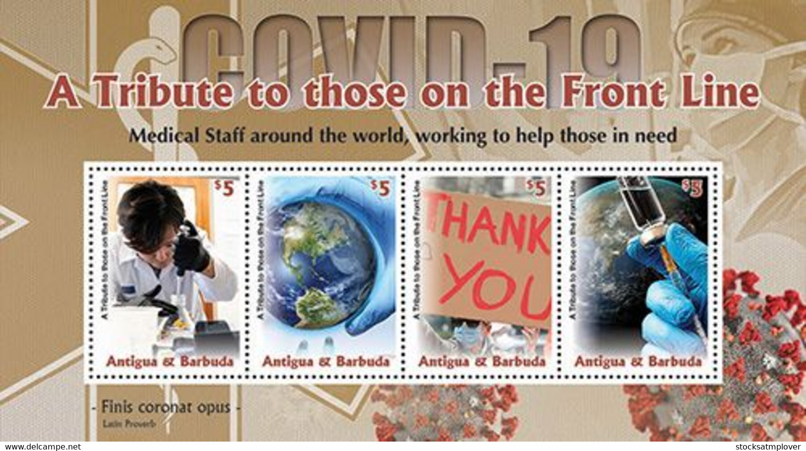 Antigua&Barbuda 2020 COVID-19 - A TRIBUTE TO THOSE ON THE FRONT LINE  202110 - Antigua And Barbuda (1981-...)