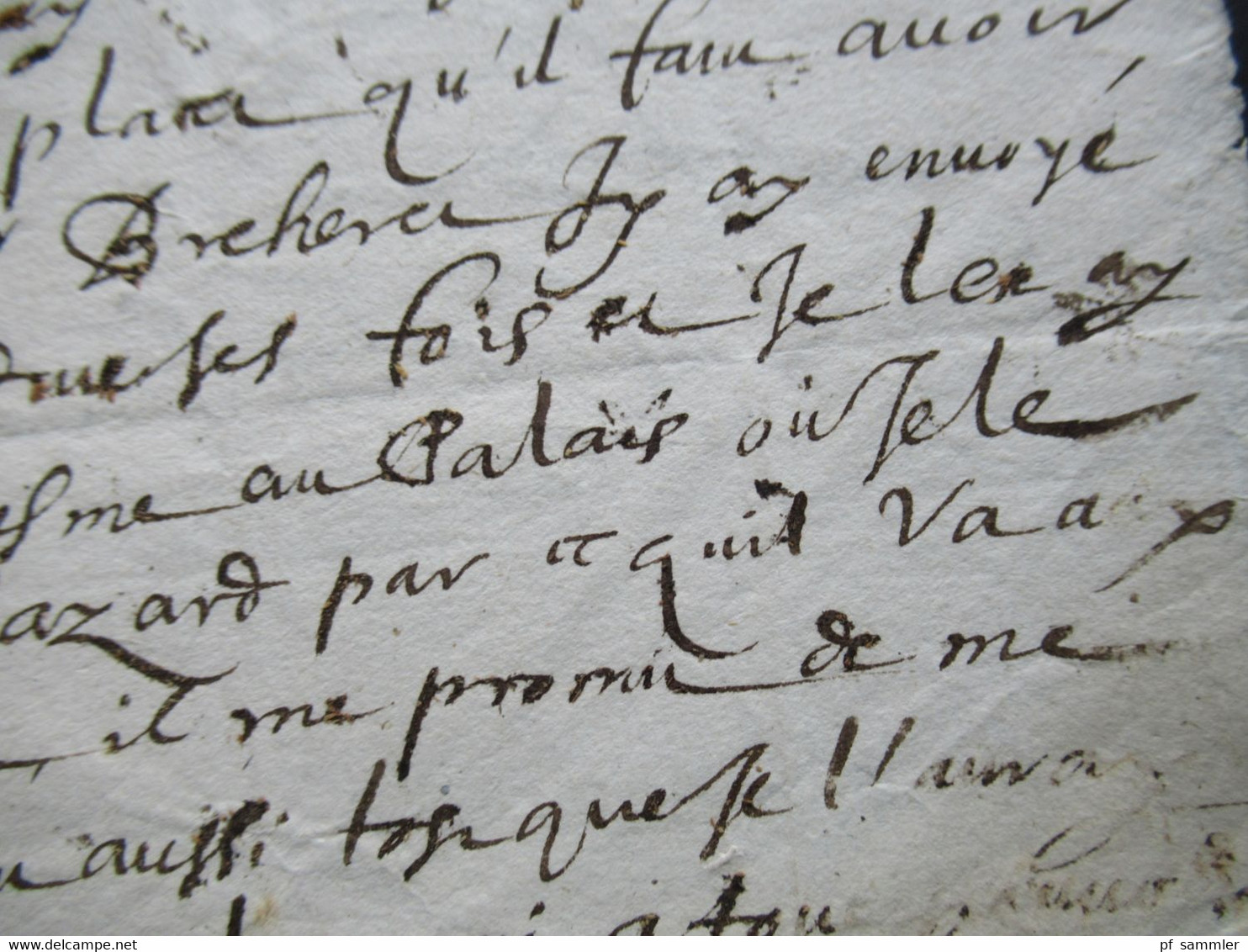 Paris - Beaufort an den Notaire Faltbrief mit Inhalt / lettre aus dem Jahre 1646 / Datum 20.10.1646 Zeit von Ludwig XIV