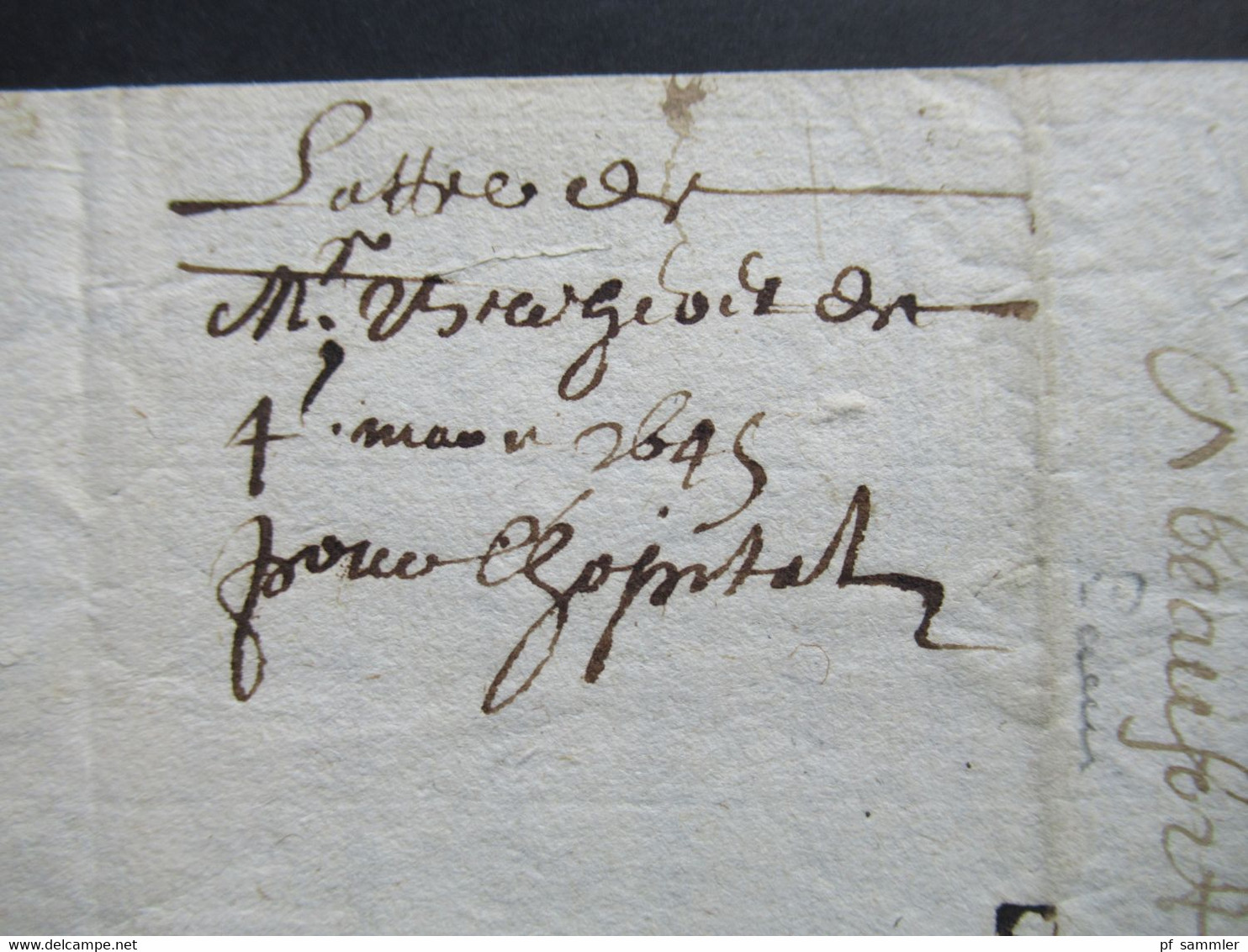 Paris - Beaufort Faltbrief Mit Viel Inhalt / Lettre Aus Dem Jahre 1645 Zeit Ludwig XIV / Sonnenkönig - ....-1700: Vorläufer