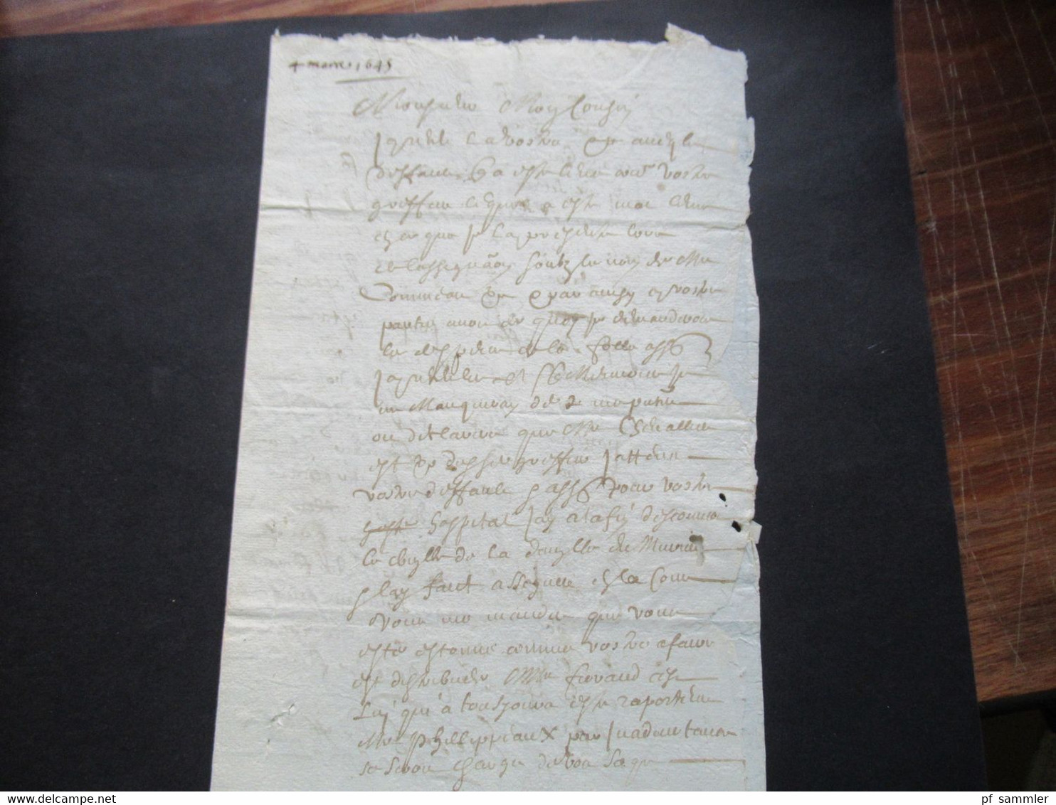 Paris - Beaufort Faltbrief Mit Viel Inhalt / Lettre Aus Dem Jahre 1645 Zeit Ludwig XIV / Sonnenkönig - ....-1700: Vorläufer