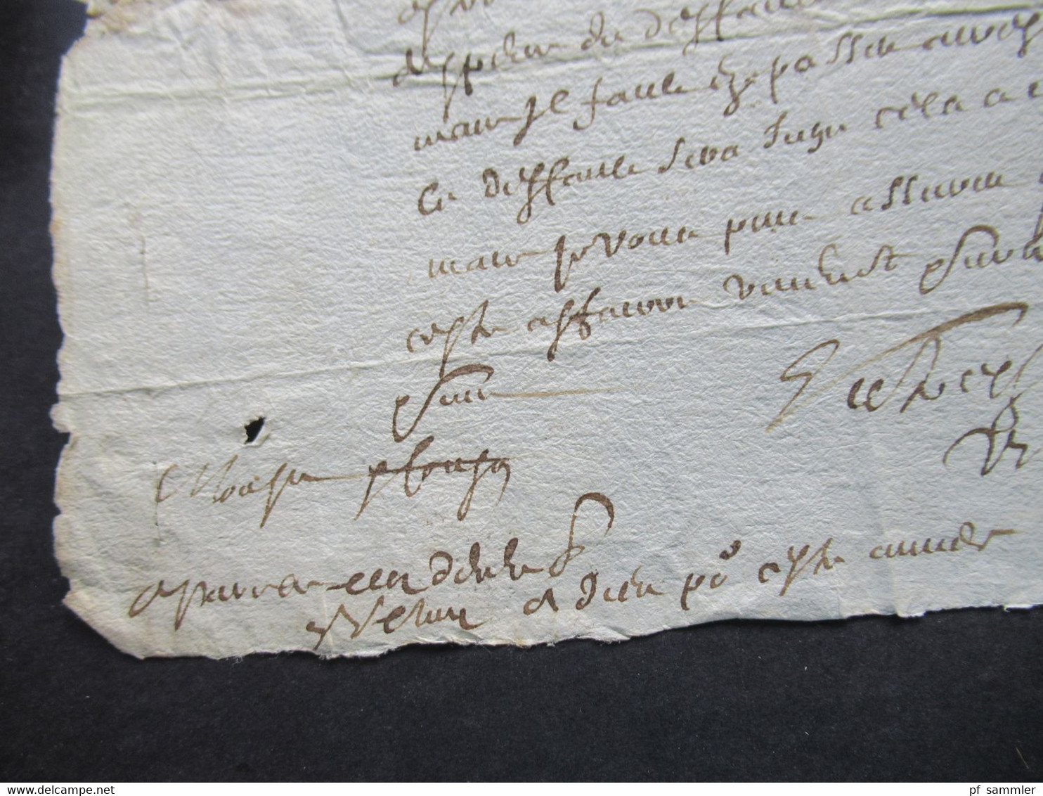Nach Beaufort Faltbrief mit viel Inhalt / lettre aus dem Jahre 1641 Zeit Ludwig XIII. Datum 31.12.1641 / Silvester RRR