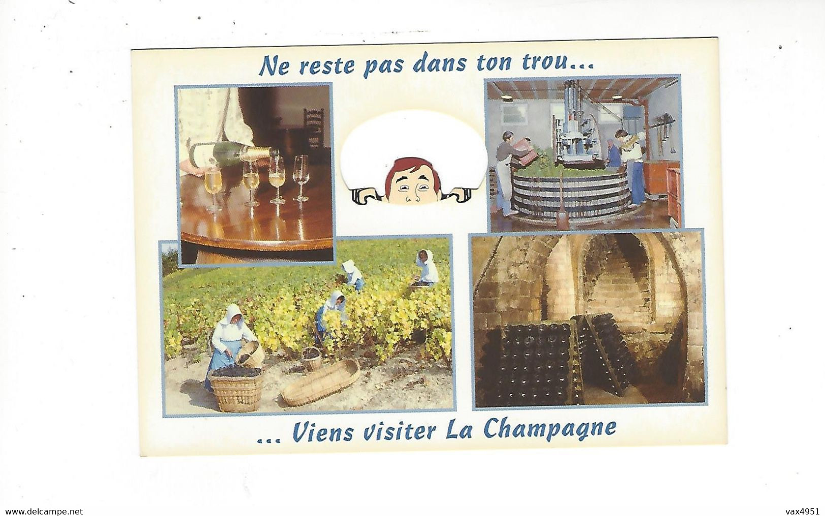 EN CHAMPAGNE   NE RESTE PAS DANS TON TROU   CARTE A TROUS     **      A  SAISIR *** - Champagne-Ardenne