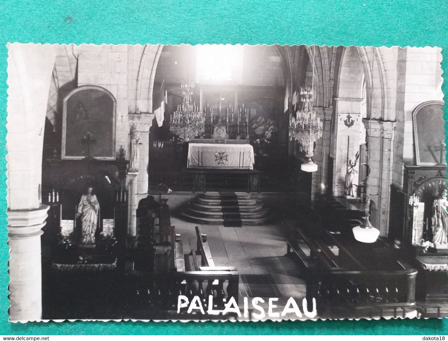 91 , Palaiseau , Carte Photo, Intérieur  De L'église ........rare - Palaiseau