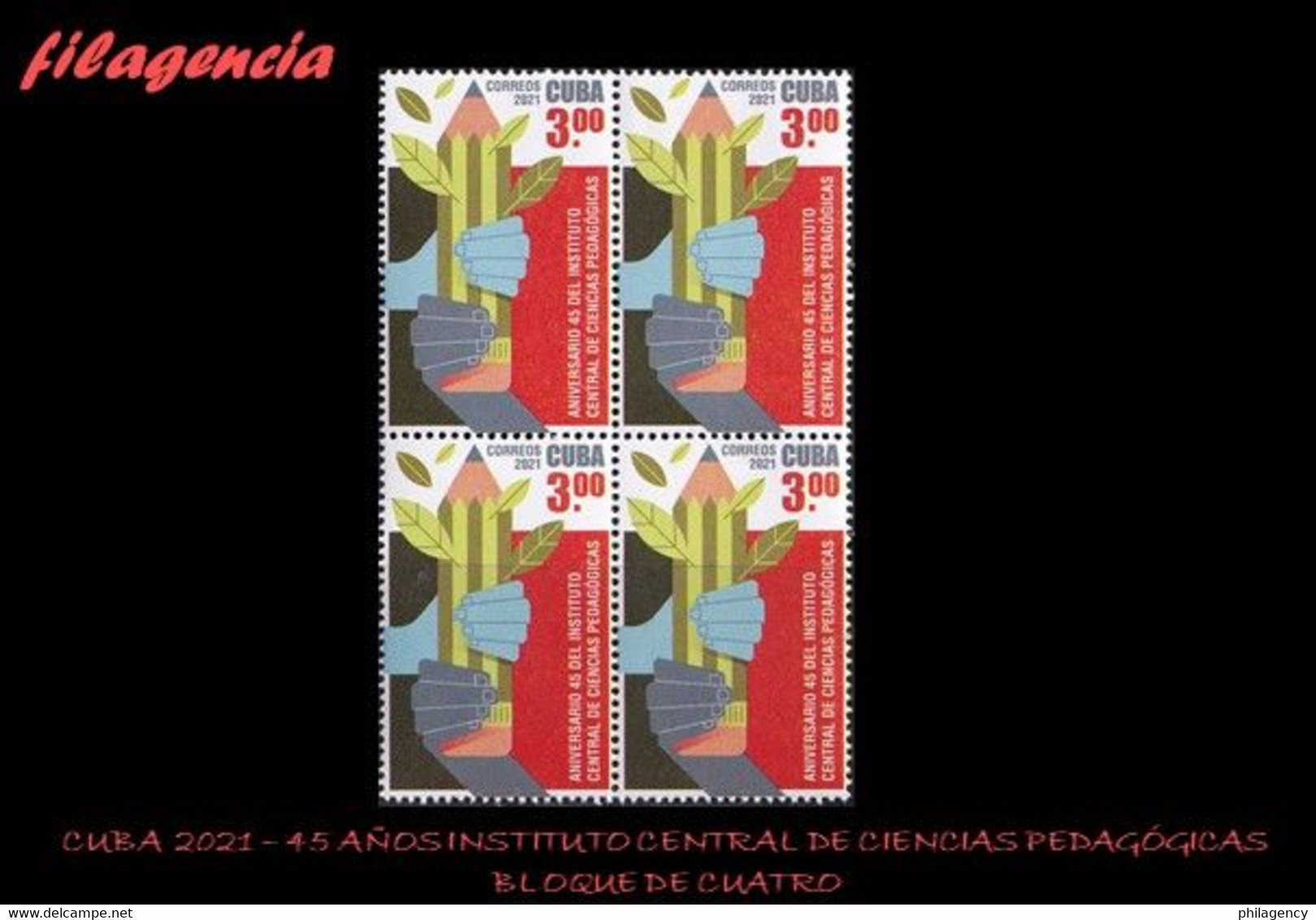 CUBA. BLOQUES DE CUATRO. 2021-16 45 AÑOS DEL INSTITUTO CENTRAL DE CIENCIAS PEDAGÓGICAS - Unused Stamps