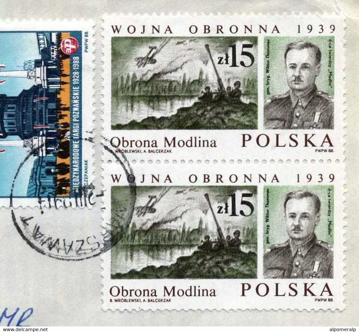 Poland Warszawa 1989 Air Mail Cover Used To Florida USA | Air Strike, Anti-aircraft WWII, War Plane | Industry | Snowman - Posta Aerea