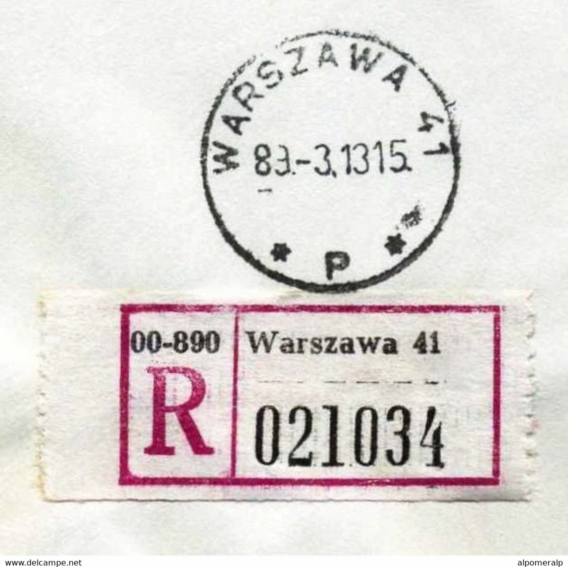 Poland Warszawa 1989 Aircraft Stamp Registered Air Mail Cover Used To USA | Mi 3164 Air Force Medical Institute Aviation - Avions