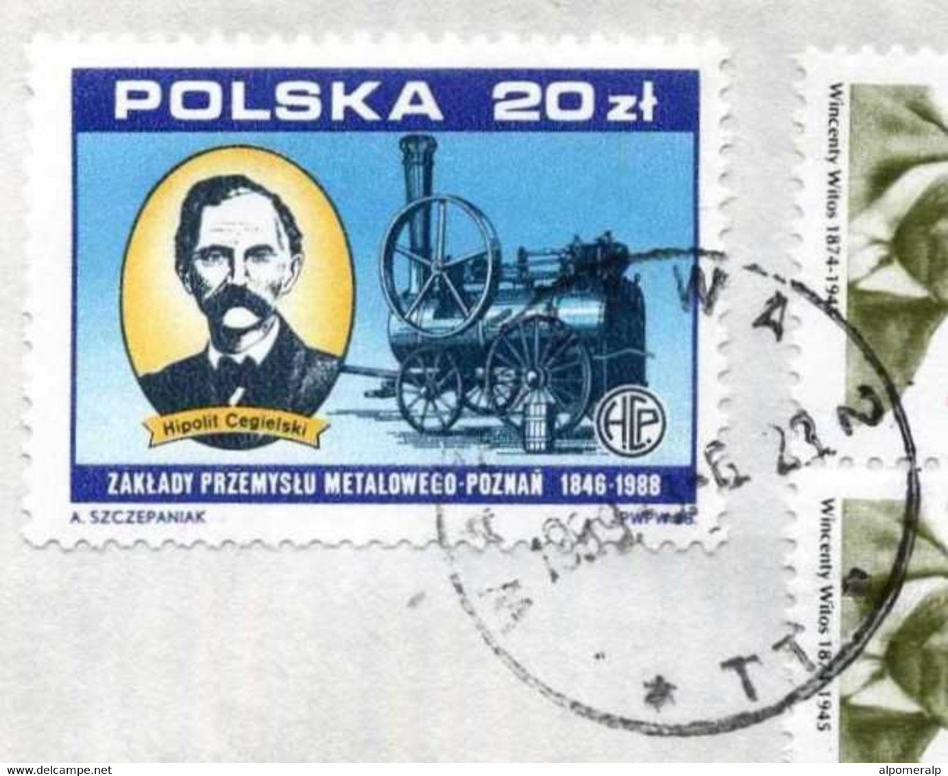 Poland Warszawa 1989, Steam Locomotive & Railways Stamp Air Mail Cover Used To USA | Mi 3170, 3177, 3183 | Industry - Aviones